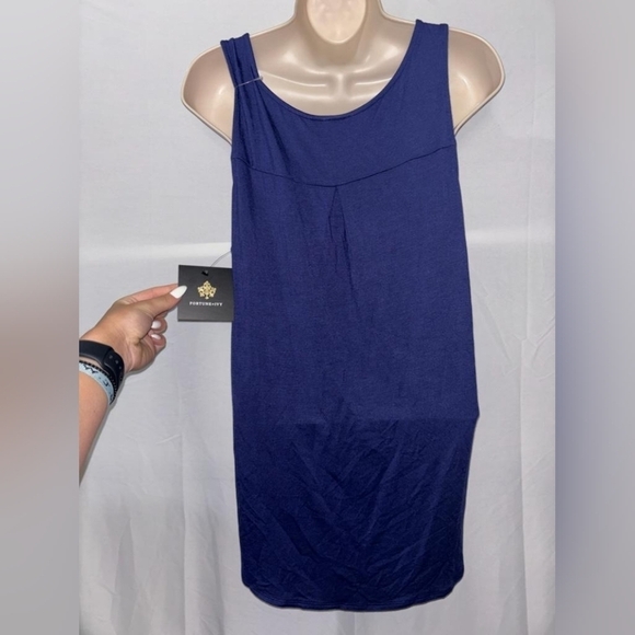 Fortune + Ivy Blue and Orange Floral Sleeveless Top, NWT - Picture 2 of 3